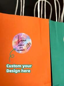 1-100pcs Personalized Labels - Custom Stickers With Any Text, Image, Custom Thank You Labels Stickers ,Seal,No-Iron,Ornamental,Colorful Custom, Unique Ideal Gifts For Him, Her,Family,Friends,Son,Daughter,School Students, For Anniversaries,For Children's Day,For Birthdays, School,Home