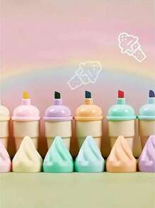 30pcs/1set - Colorful Cone Highlighters, Fun And Colorful Markers, Small And Portable, Great For Journaling, Doodling, Notetaking, Great For School And Office Supplies, Classroom Rewards, Holiday Gifts (6 Colors) Back To School