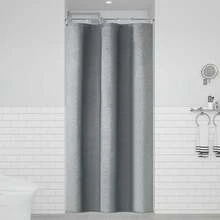 1pc Linen-Like Shower Curtain, 230g/M² Heavy Duty Washable Fabric Shower Curtain Set, Bathroom Hotel Bath Tub Thick Fabric Curtain, Valentines, Mother's Day, Wedding Holiday Home Decor, Includes 12 Metal Hooks Room Decor Bathroom Accessories Back To School - Multicolor - View 22