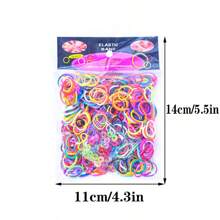 600-teiliges buntes Gummi-Flechtband-Set für Männer/Frauen, DIY-Bastelgeschenke, Nachfüllpackung für Gummiarmbänder, Gummibänder in zufälliger Farbe, handgefertigte Armbänder zum Selbermachen, Schulbedarf, Schulanfang