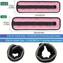1 par de pesas ajustables para tobillos para mujeres y hombres - 0,5 kg/1 kg Correas modulares para piernas y muñecas con cierre de gancho y bucle, negro, rosa o morado, perfectas para yoga, caminar, correr, aeróbic y entrenamientos en el gimnasio, accesorios de yoga | Diseño elegante | Equipo de fitness versátil. ¡Transforma tu rutina de entrenamiento con estas correas de tobillo con peso! Ideal para yoga, pilates