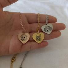 Colgante de collar personalizado con foto, diseño de retrato y recuerdo de mascota, grabado con láser, foto impresa con UV, collar para gato o perro, regalo de vacaciones y recuerdo
