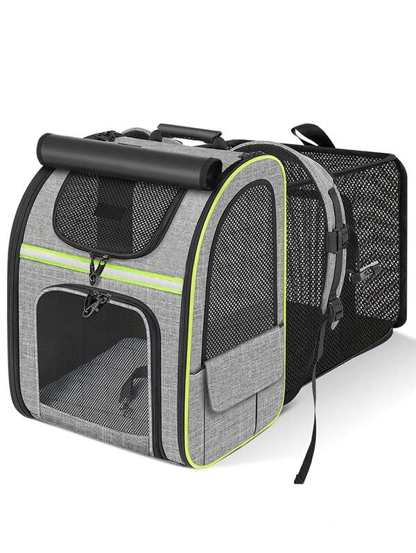 Transportín para mascotas, transportín para gatos, bolso portador para mascotas, bolso bandolera para mascotas - Transportín blando para gatos medianos y perros pequeños de hasta 15 libras, bolso portador de mascotas, transportín de viaje aprobado por aerolíneas