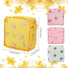 Sanitary Pad Storage Bag, Menstrual Bag, Portable Nylon Oxford Cloth Menstrual Cup Bag, Washable And Waterproof Reusable, Suitable For Teenage Girls And Women