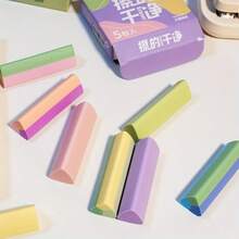 15 件/包多色三角形橡皮擦，不晕染可揉捏橡胶橡皮擦，适合书写、绘画和素描 - 非常适合文具和返校礼物