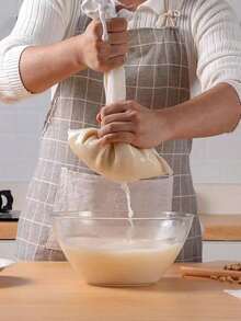 3pcs Reusable Soy Milk Filter Bags, Suitable For High-Quality Nut Milk, Fine Mesh, Cloth, Cold Brew Coffee Filter, Kitchen Accessories, Summer Beach Party, Food, Camping, Organizer, Room Decor, Kitchen Supplies - White - View 7