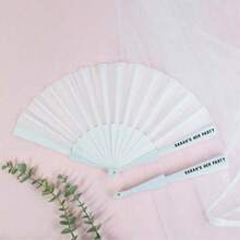 Customizable Single Party Fan, Suitable For Singles Party, Summer Singles Party, Bachelorette Party, Bride's Name Party, Hen Party Favors, Personalized Gift, Girls Night Out - Pink - View 7