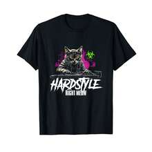Hardstyle Outfit Cat Djs Hardstyle Right Meow T-Shirt; ET Christmas Gifts - Black - View 1