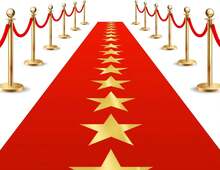 Timgle Disposable Red Plastic Carpet Runner For Party Movie Night Red Carpet With Golden Star Runner Rug For Floor Stage Stairs Birthday Wedding Theme Decoration Prom Decor(Star,3.28 X 16.4 Ft) - 3.28 X 16.4 Ft - View 7