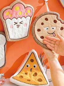 1条挂式厨房吸水手巾，卡通动物图案/多种颜色可选；1条北欧风加厚珊瑚绒手巾，挂式，圆角设计，三层加厚速干毛巾工艺；吸水速干厨房抹布；适合作为中国新年乔迁礼物、日常家居用品、浴室装饰、秋季装饰、开学季礼物、洗碗巾、厨房毛巾。 - 彩色 - 查看 2