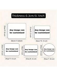 1pc Customized Mouse Pad - 26 Letters Available, Design With Your Text - Non-Slip, Durable Stitched Edges, Natural Rubber - Suitable For Office, Advertising, Computer Work, Gaming, Anime, Christmas, Easter, Halloween, Wedding, Mother's Day, Father's Day, Valentine's Day, New Year And Thanksgiving Gifts - Multicolor - View 5