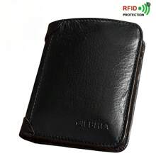 1pc Vintage Fashion Men's Wallet RFID Blocking Short Style Large Capacity Credit Card Holder Suitable For Men Young Professionals And Office Workers Great For Work Business Commute And School Wallet Mini Wallet Purse Wallet Men Wallet Leather Small Wallet RFID Wallet