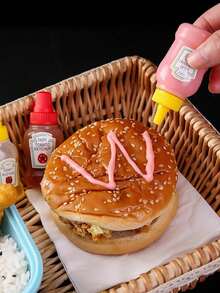 4PCS Condiment Squeeze Bottles, Ketchup Bottle, Salad Dressing Bottle, Mustard Bottle, Soy Sauce Bottle, Reusable Leakproof Portable, Kitchen Cooking, BBQ Seasoning, Picnic Essential, Camping Supplies, Food Lovers, Kitchen Storage, Practical Gadgets, Sauce Bottles, Condiment Dispenser, Dipping Sauce Bottle, Mini Condiment Bottles, Easy To Squeeze, Easy To Carry. - Multicolor - View 11