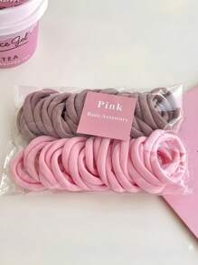 200 pièces/set Élastiques à cheveux mats roses doux, accessoires roses mignons répondant à divers besoins de coiffure pour les filles et les femmes, élastique et durable pour les occasions quotidiennes, sportives ou décontractées, élastiques à cheveux, accessoires pour cheveux