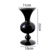 Lake Balaton 1pc Black Glass Vase, Suitable For Dried Flowers, Hydroponics, And Home Decor, Can Be Used As Tabletop Decoration,Halloween Decor, Fall Decor Room Decor Flower Vase - Black - View 13