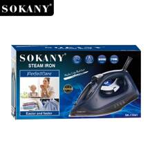 SOKANY SOKANY 11041 Household Multifunctional Electric Iron, Steam Iron, Clothing Wrinkle Remover, 1600w High Power, Fast Heating, 210ML Large Capacity, Multi-Speed Temperature Control, Free Switching.Set The LED Display Light.Ceramic Soleplate, Easy To Iron Small Places Such As Collars And Buttons.Suitable For Families, A Home Helper Designed For Business People