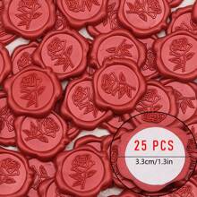 CYFUN DESIGN 20/25 PCS Eucalyptus Pattern Real Wax Sealing Stickers Self-Adhesive Wedding Invitation Envelope Seal Stickers For Decorating Wedding Invitations, Gifts,Back To School,School Supplies