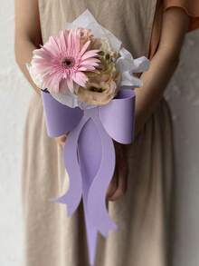 5 件玫瑰花包装盒，带蝴蝶丝带手柄，插花礼品盒 - 多 - 查看 15