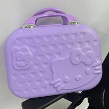 Sanrio Sanrio A Multifunctional Suitcase Designed For Both Genders, Ideal For Holding Cosmetics. The Surface Resists Oil, Featuring A 14-Inch Sanrio Hello Kitty Design, Making It An Excellent Choice For A Makeup Travel Case And Travel Accessories, As Well As A Wonderful Birthday Present. Bag For School School Accessories School Stuff