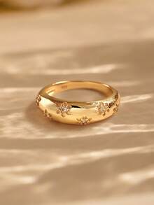 ESBERRY 1 chiếc nhẫn hoa bằng bạc Sterling S925 đính đá quý, nhẫn cưới nữ, nhẫn đính ước, nhẫn vĩnh cửu, món quà trang sức tinh tế dành cho phái nữ, thích hợp cho tiệc tùng và hẹn hò. - nhẫn - View 3