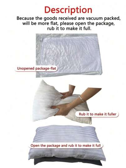 CNZB 1pc Wit ative Kussen Moderne Polyester Fiber Rectangle High Elastic Core Lumbar Pad, Convenient Home, Office, Camping, Bedding, Inserts, Pillows Bed view 7