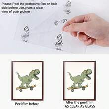 3 PIEZAS Pósteres de decoración de Skateboard con Tiranosaurio Rex, en verde y blanco con decoración de animales de dibujos animados, arte de pared para decoración de habitación infantil y dormitorio, con opción de marco - multicolor - Ver 9