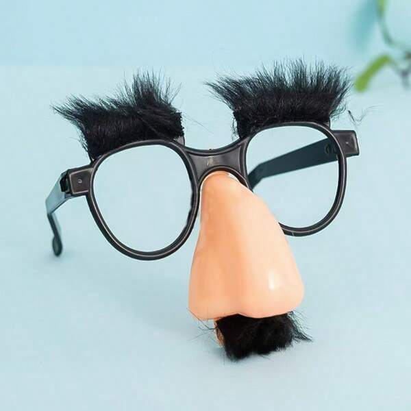Sanrio 1pc Clown Glasses, Funny Costume Party Glasses With Mustache, Pranks Toy, Graduation Gift, Party Decorations