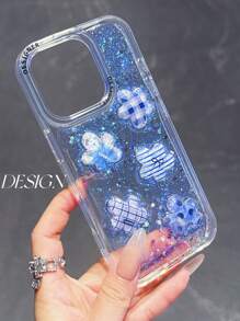 Nuevo estuche de teléfono de moda a cuadros azules apto para 16 Pro Max / 15 Pro Max / 14 Pro Max / 16 Plus / 14 Pro / 13 Pro / 15 Pro / 13 / 14 / 12 / 11
