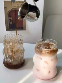 Glas Kaffeetasse (mit Strohhalm und Untersetzer), geeignet für den Heimgebrauch, geeignet für Frauen, zum Zubereiten von Tee, Milch und anderen Getränken, geeignet für heiße und kalte Getränke, transparent und langanhaltend, geeignet für Kaffee, Tee, Milch und konzentrierte Säfte in allen Jahreszeiten, Geburtstagsgeschenk, Haushaltsgut, exquisites persönliches Geschenk für Ihre Liebsten