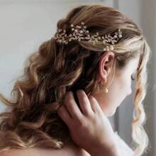 1 Peça Vintage Tiara Feita à Mão com Cristais Cintilantes de Cristal Reno e Liga de Zinco, Tiara de Casamento para Dama de Honra e Noiva, Adequada para Casamento, Festa, Banquete, Decoração de Aniversário