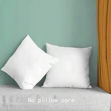 1 Piece White Pillow Cover, Hypoallergenic Polyester Fiber Sofa & Home Decorative Pillow Case, Machine Washable, Insert Not Included - White - View 2