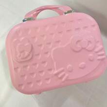 Sanrio Sanrio A Multifunctional Suitcase Designed For Both Genders, Ideal For Holding Cosmetics. The Surface Resists Oil, Featuring A 14-Inch Sanrio Hello Kitty Design, Making It An Excellent Choice For A Makeup Travel Case And Travel Accessories, As Well As A Wonderful Birthday Present. Bag For School School Accessories School Stuff