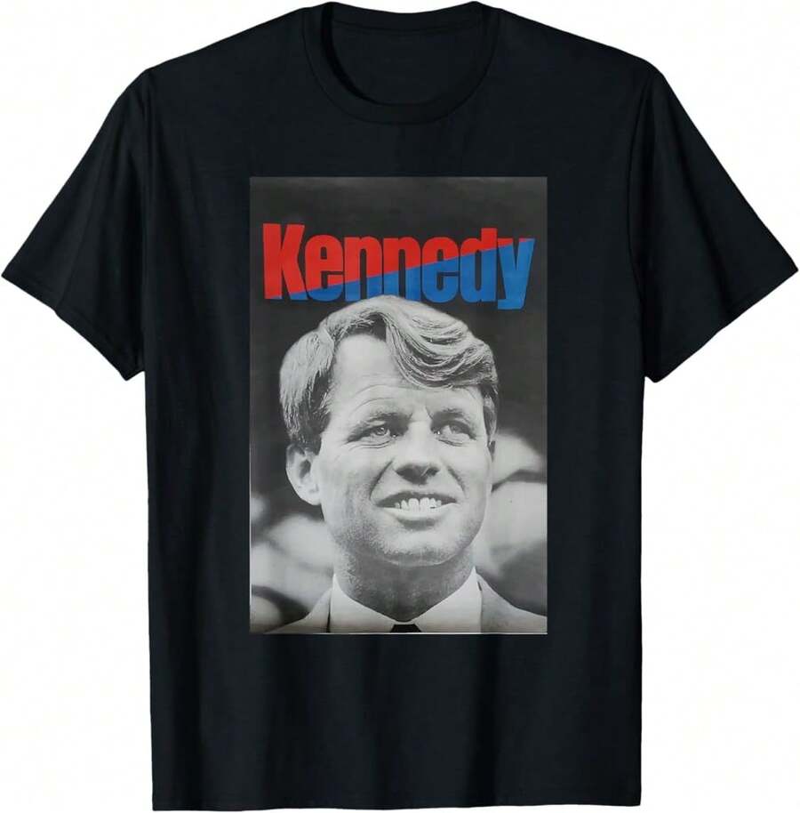 Robert F. Kennedy Campaign Poster Basic-Cotton T-Shirt Basic-Cotton T-Shirt - Black - View 1