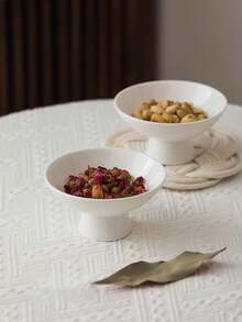 1 件简约复古陶瓷脚盘、茶点盘、水果盘、甜点盘、糕点盘、寿司和开胃菜盘、入口装饰、桌面装饰、珠宝收纳托盘