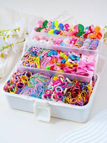 Set di 791 pezzi/20 pezzi/10 pezzi di accessori per capelli alla moda e semplici per ragazze, fermagli per capelli eleganti con fiori di perle, elastici per capelli durevoli, adatti come regalo e per uso quotidiano