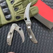 C08 Stainless Steel Two Handed Universal Tactical Folding Knife, Suitable For Outdoor Camping Survival EDC Knife, Suitable For Easter, Independence Day, Thanksgiving, Christmas And Father's Day - 彩色 - 查看 6