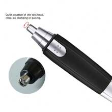 Trimmer elettrico per peli del naso - Pulitore per peli del naso da uomo, tagliacapelli per orecchie e naso di colore nero