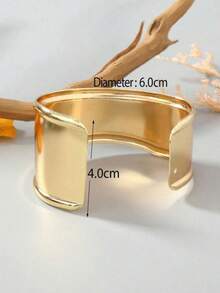 Women's Bracelet, Modern, Minimalist, Unique, Luxurious, Perfect For Composing Looks, Accessories, Minimalist, Casual, Elegant, Valentine's Day, Gift, Wife, Stylish - 金色 - 查看 3