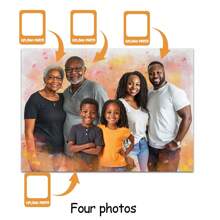 1 Stück, geliebte Menschen zu Fotos hinzufügen, Familienporträts aus Fotos erstellen, personalisierte Foto-Collagen, personalisiertes Muttertagsgeschenk, Gedenkgeschenk für Mutter und Vater, Geschenk