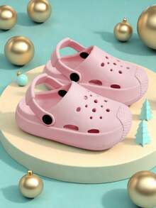 Summer Fashion For Boys And Girls, Simple And Comfortable Hole Shoes For Home And Outdoor Daily Leisure, Beach Gatherings, Flat Bottomed New Children's Slippers - Pink - View 5