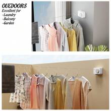 1pc Retractable Laundry Drying Rope, Invisible Clothesline Dryer Rack