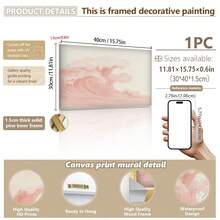 沿海夢幻島嬰兒房牆面裝飾套組－1件裝裱衝浪繪畫，描繪柔和海浪、衝浪板與「Surf's Up」文字，適合嬰兒房裝飾，衝浪主題嬰兒房裝飾，海灘嬰兒房牆面藝術，柔和波浪圖案 - 彩色 - 查看 33