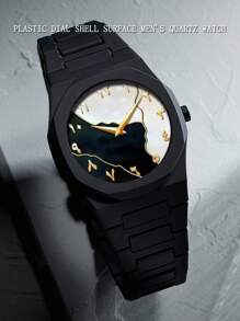 BaGoLee 1pc Men's Quartz Wrist Watch, Polycarbonate Material, Water-Resistant, Fashion Business Watch Suitable For All Occasions, Looks Great On Any Man