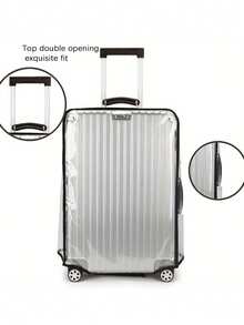 20/24/28英寸中性透明行李箱罩配一次性透明轮子保护罩，防尘轮子收纳，多功能用途 - 轮子罩膜，行李箱罩，行李箱罩保护袋，防水，防污，耐磨，坚固的旅行装备，透明设计，非常适合旅行爱好者的行李保护和存放