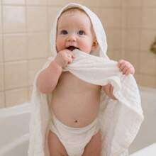 1 Stück Baby Kapuzenhandtuch, Säuglings Musselin Badetuch Wickeldecke, schnell trocknend und saugfähig, praktisch zum Umziehen, unisex, hübsches Blumenmuster, geeignet für Strand, Pool, Urlaub