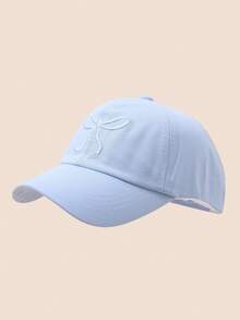 Bow Children's Baseball Cap For Spring Summer, Empty Top Baseball Cap For Girls, UV Ion Sun Hat For Ponytail, Spring And Autumn Sun Hat For Daily Outdoor Activies, For 3-10 Children