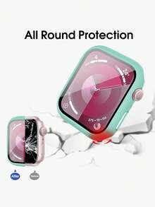 10 件男女款 PC + 钢化玻璃全框保护壳，防震时尚表壳，兼容 38/40/41/42/44/45/46/49 毫米，兼容 Ultra/SE/Series 10/9/8/7/6/5/4/3/2/1，智能手表配件