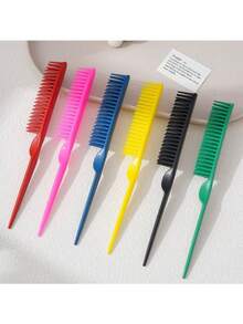 1/3/5pcs Anti-Static Plastic Hair Comb - Fine Tooth Portable Easy To Manage Hair - Simple Plastic Comb For Home Use - Suitable For Men And Women Beauty Home Hair Accessories - Multicolor - View 16