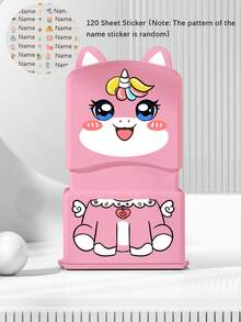 1 Stück schwarze süße Cartoon-Namens-Stempel aus wasserfestem Kunststoff für Kleidung, personalisiert für Studenten und Geschäftsnutzung, individueller Namens-Stempel für Kleidung, handschriftliche Unterschrift-Stempel, Siegel, kompakt, bügelfrei, individuell, einzigartiges ideales Geschenk für sie, Schüler, Arbeiter zu Jahrestagen, Geburtstagen, Zuhause, Schule, Urlaubsstimmung, Schüler der Sekundarstufe I und II, Studenten, Erstsemester, Zweitsemester