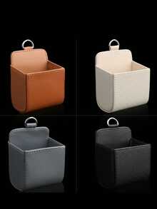 1 pieza Caja de almacenamiento para rejilla de ventilación del coche, organizador de cuero premium para el interior del automóvil, solución de almacenamiento multifuncional para teléfonos, gafas de sol, llaves, monedas, ajuste universal para la mayoría de los vehículos, fácil instalación, mantiene los artículos esenciales al alcance de la mano, mejora la organización del coche, perfecto para el viaje diario, viajes por carretera, viajes de vacaciones, accesorio de coche de moda, regalo ideal para conductores, elegante y práctico, adecuado para hombres y mujeres, imprescindible para un entorno de coche limpio y ordenado